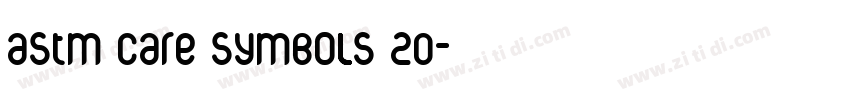 ASTM Care Symbols 20字体转换